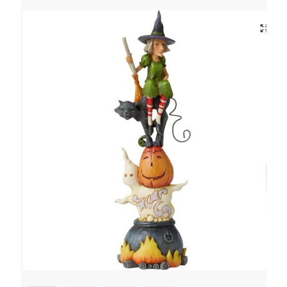 Jim Shore " Recipe For Fright" Halloween #6006698 Witches Brew By ENESCO NEW - Picture 2 of 10